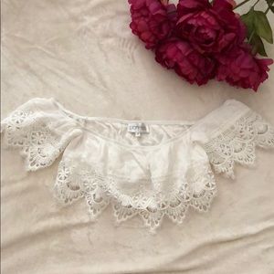 Lace Off the Shoulder Crop Top